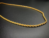 10K Gold Italian Rope Chain Necklace,Rope Chain Necklace,Mens Rope Chain,Womens Rope Chain,Gold Rope Chain Necklace,10K Gold Rope Chain