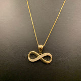 10K Gold Infinity Pendant, CZ Stone Infinity Pendant, Gold Infinity Charm, Gold Infinity Pendant ,Infinity Jewelery, Womens Infinity Pendant