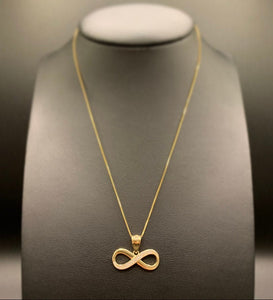 10K Gold Infinity Pendant, CZ Stone Infinity Pendant, Gold Infinity Charm, Gold Infinity Pendant ,Infinity Jewelery, Womens Infinity Pendant