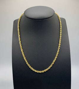Gold Rope Chain, 3.5 mm Rope Chain Necklace,10K Gold Rope Chain, 10K Rope Chain, Gold Chains,Rope Chain Link, Womens Rope Chain Necklace