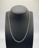 10K White Gold Figaro Link, 4 mm White Gold Figaro Chain, Figaro Chain, Figaro Link, Womens Figaro Link,Mens Figaro Chain, 10K Figaro Chain