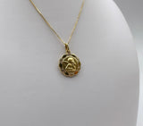 10K Gold Guardian Angel Pendant, Gold Angel Pendant, Guardian Angel Charm, 10K Angel Charm, Protection Pendant, Gold Baby Angel Pendant
