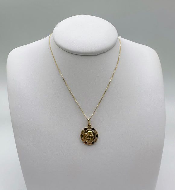 10K Gold Guardian Angel Pendant, Gold Angel Pendant, Guardian Angel Charm, 10K Angel Charm, Protection Pendant, Gold Baby Angel Pendant